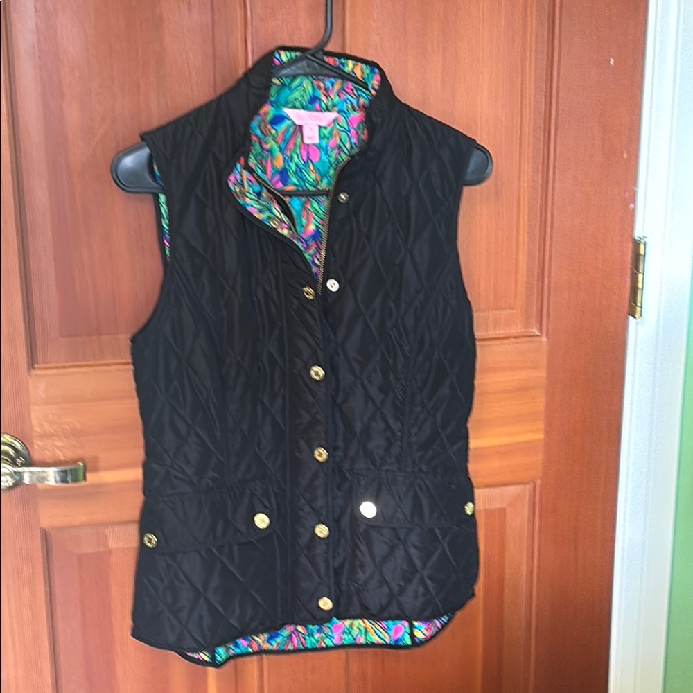 Classic Quilted Black Lilly Pulitzer Vest